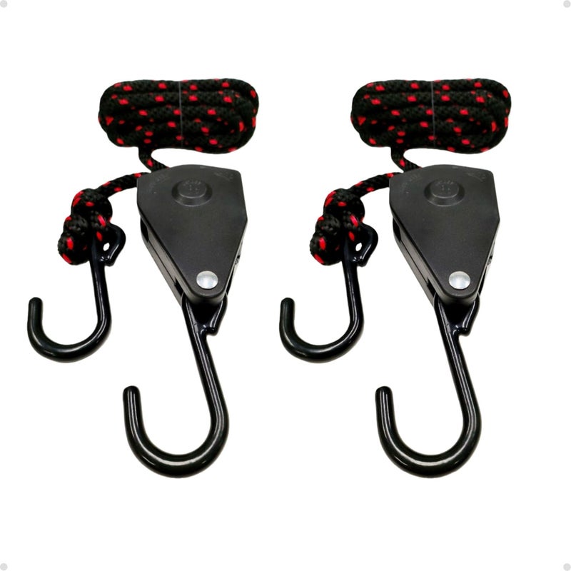 3/8" Tie Down Ratchet Rope: 2 Pack of Build Quality Hanging and Strapping Accessories for Hiking and Overlanding